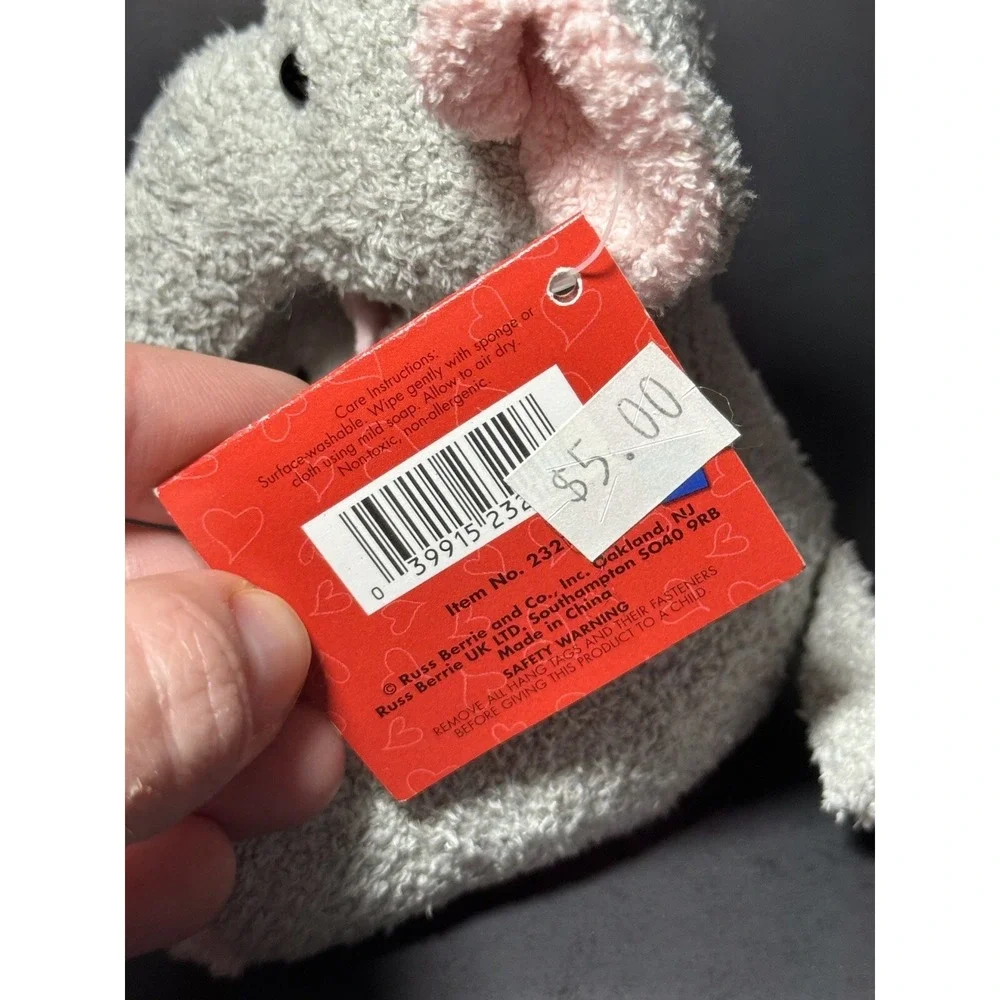 Vintage Russ Luv Pets Mother Elephant and Baby Bean Bag Plush 4